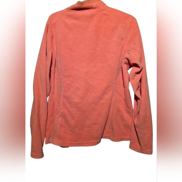 The North Face Fleece Half Zip Coral/Orange Size Medium PTP 24 - Picture 2 of 4